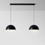 Modern Minimalist Triple Dome Vaulted Iron Pendant Light Image - 5