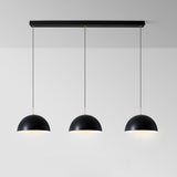 Modern Minimalist Triple Dome Vaulted Iron Pendant Light Image - 7