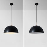 Modern Minimalist Triple Dome Vaulted Iron Pendant Light Image - 9