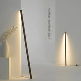 Modern Minimalist Vertical Wood Design Floor Lamp Image - 10