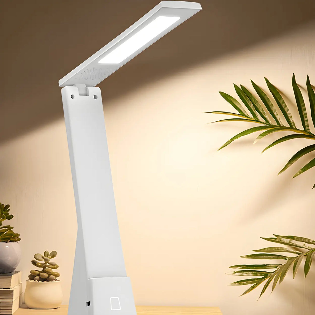 Modern Minimalist White Adjustable LED Table Lamp Image - 10