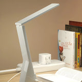 Modern Minimalist White Adjustable LED Table Lamp Image - 8