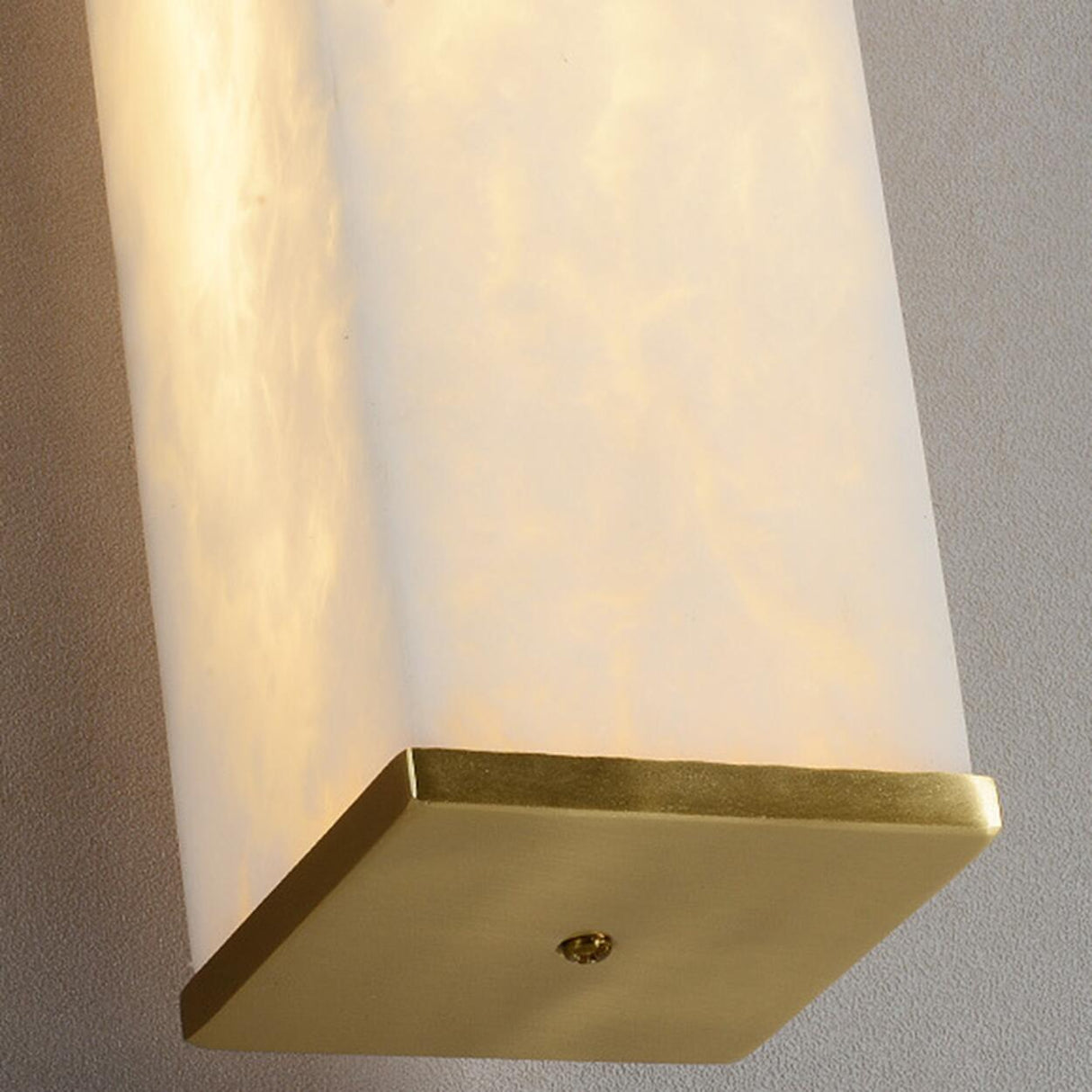 Modern Minimalist White Alabaster Wall Sconce  Image - 11