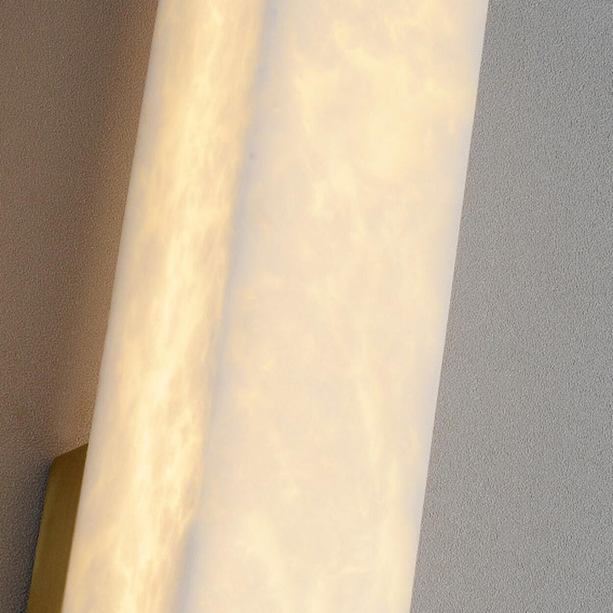 Modern Minimalist White Alabaster Wall Sconce  Image - 12