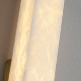 Modern Minimalist White Alabaster Wall Sconce  Image - 12