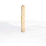 Modern Minimalist White Alabaster Wall Sconce  Image - 5