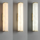 Modern Minimalist White Alabaster Wall Sconce  Image - 7