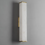 Modern Minimalist White Alabaster Wall Sconce  Image - 8