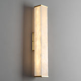 Modern Minimalist White Alabaster Wall Sconce  Image - 9