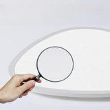 Modern Minimalist White Asymmetric Flush Mount Light Image - 10