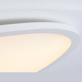 Modern Minimalist White Asymmetric Flush Mount Light Image - 11