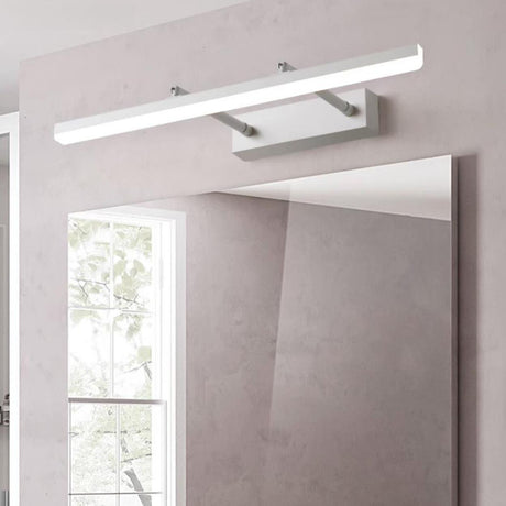 Modern Minimalist White Bathrooms LED Vanity Light Image - 1