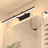 Modern Minimalist White Bathrooms LED Vanity Light Image - 4