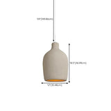 Modern Minimalist White Cylinder Pottery Pendant Light Set Image - 12