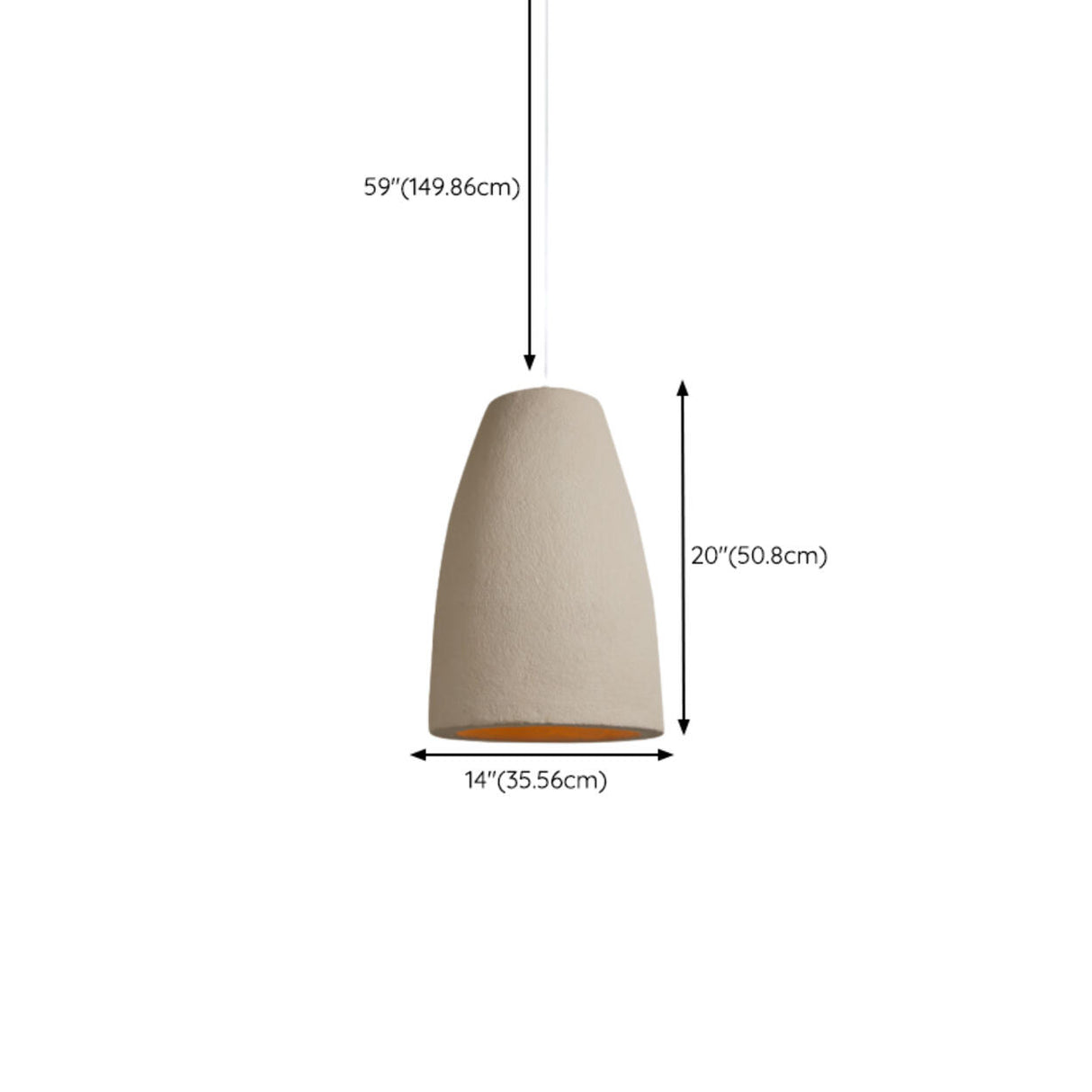 Modern Minimalist White Cylinder Pottery Pendant Light Set Image - 13