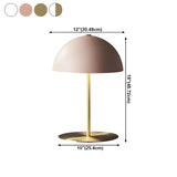 Modern Minimalist White Dome Metal Bedside Table Lamp #size