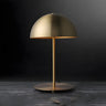 Modern Minimalist White Dome Metal Bedside Table Lamp Image - 7