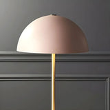 Modern Minimalist White Dome Metal Bedside Table Lamp Image - 9