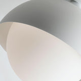 Modern Minimalist White Dome Semi-Flush Ceiling Light Image - 6