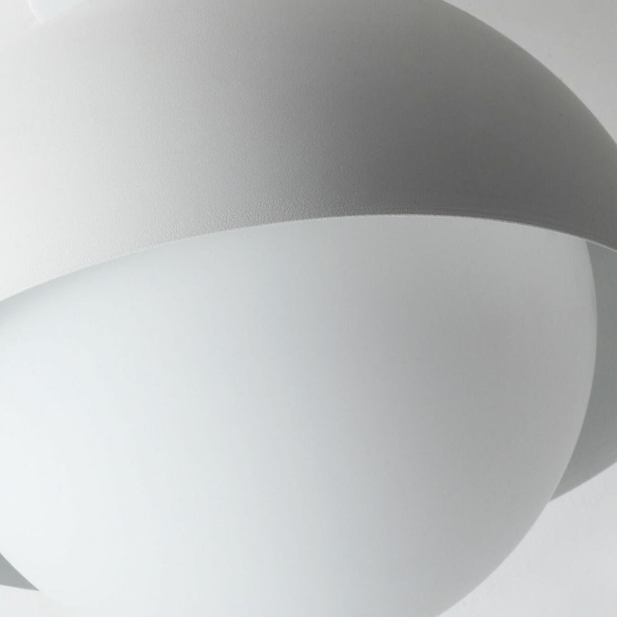 Modern Minimalist White Dome Semi-Flush Ceiling Light Image - 8