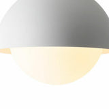 Modern Minimalist White Dome Semi-Flush Ceiling Light Image - 9