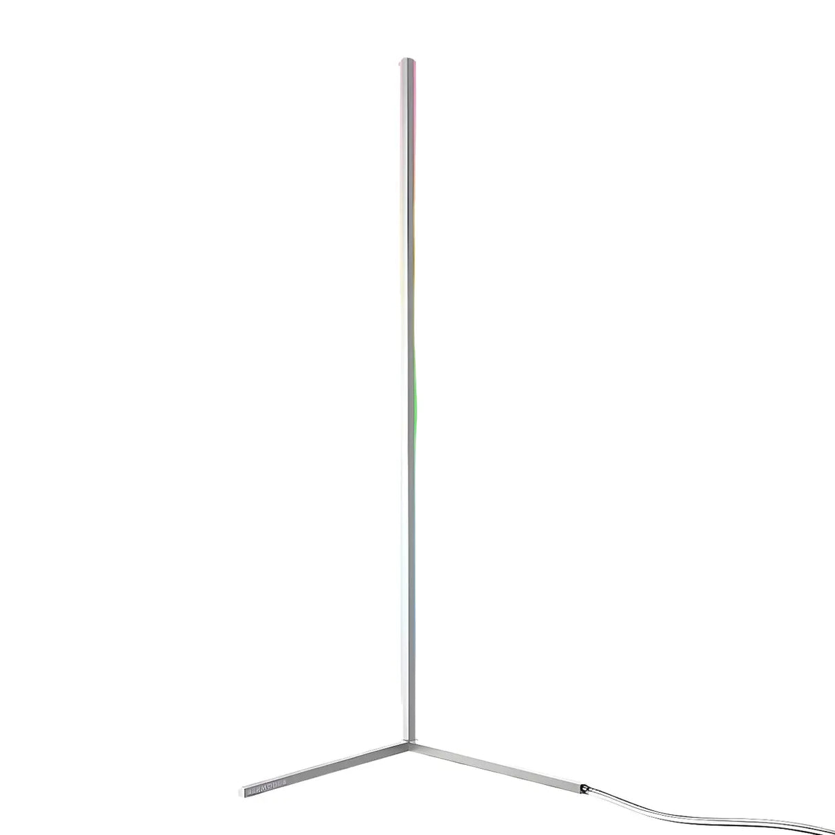 Modern Minimalist White Linear Aluminum LED Floor Lamp Image - 9