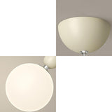 Modern Minimalist White Metal Sleek Globe Pendant Light Image - 9