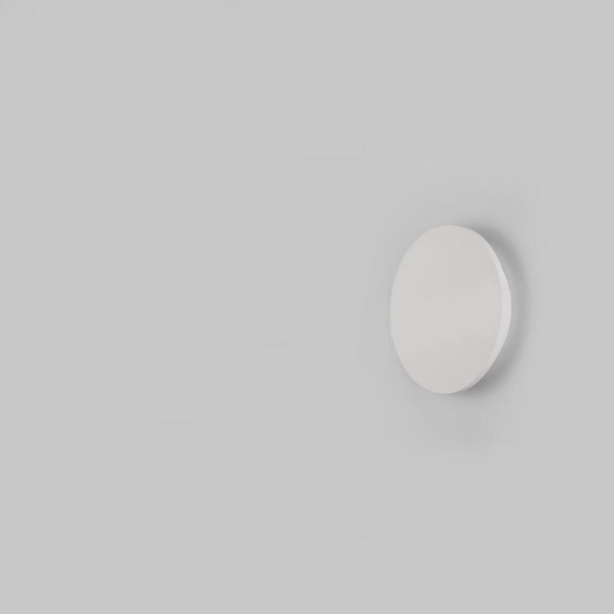 Modern Minimalist White Round Wall Sconce Image - 2