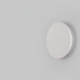 Modern Minimalist White Round Wall Sconce Image - 3