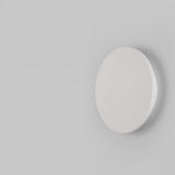 Modern Minimalist White Round Wall Sconce Image - 5