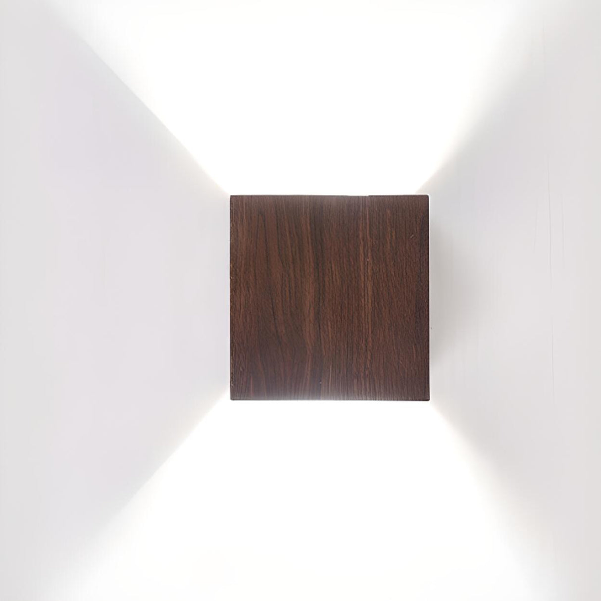 Modern Minimalist Wooden Cube Wall Light Image - 10