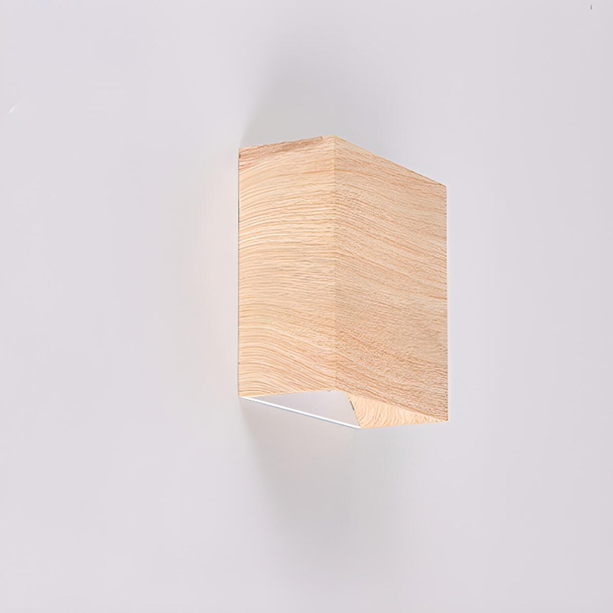 Modern Minimalist Wooden Cube Wall Light Image - 11