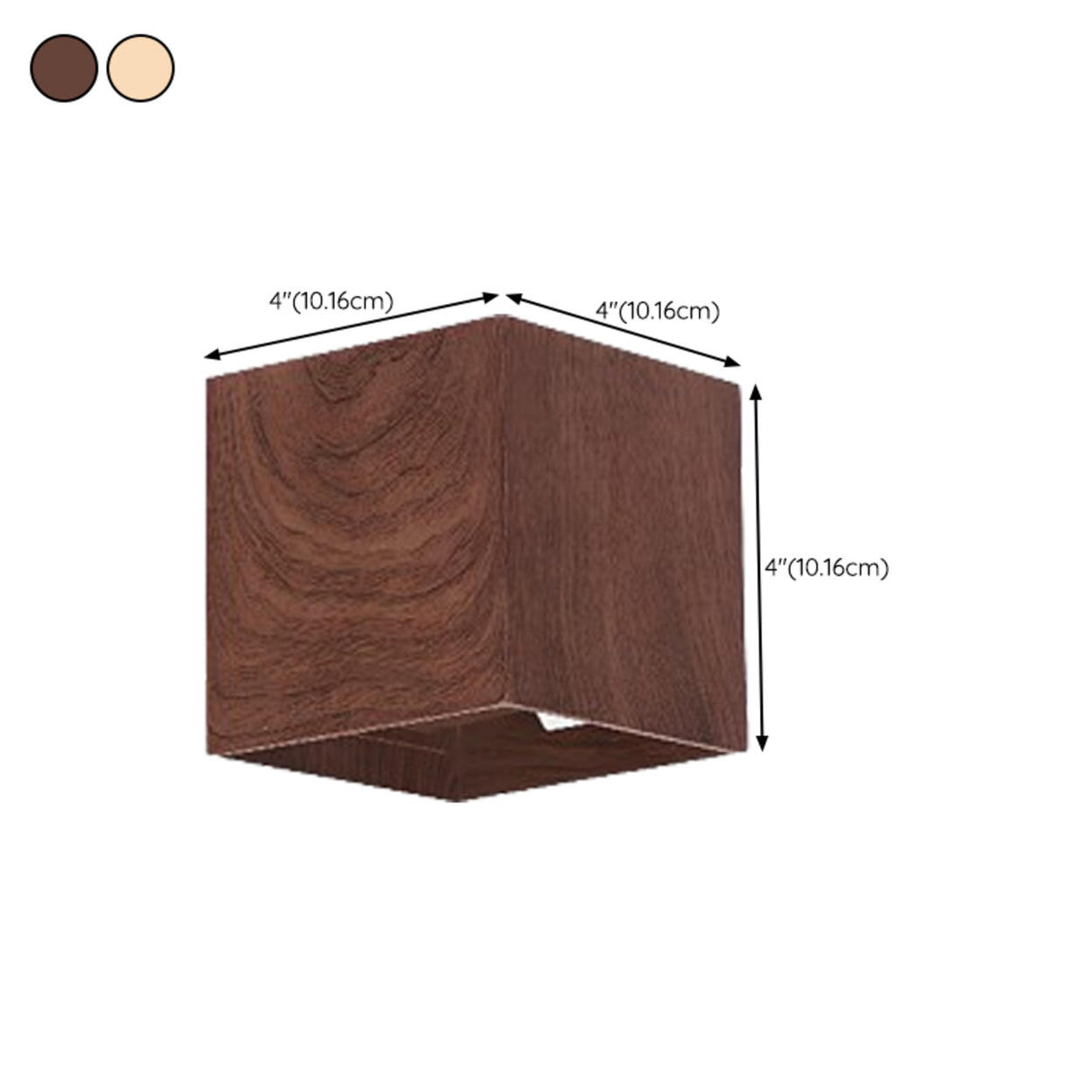 Modern Minimalist Wooden Cube Wall Light Image - 18