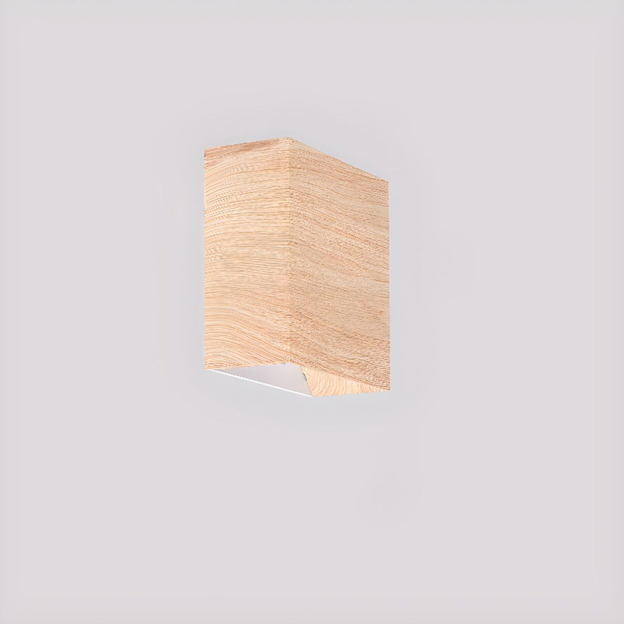 Modern Minimalist Wooden Cube Wall Light Image - 2