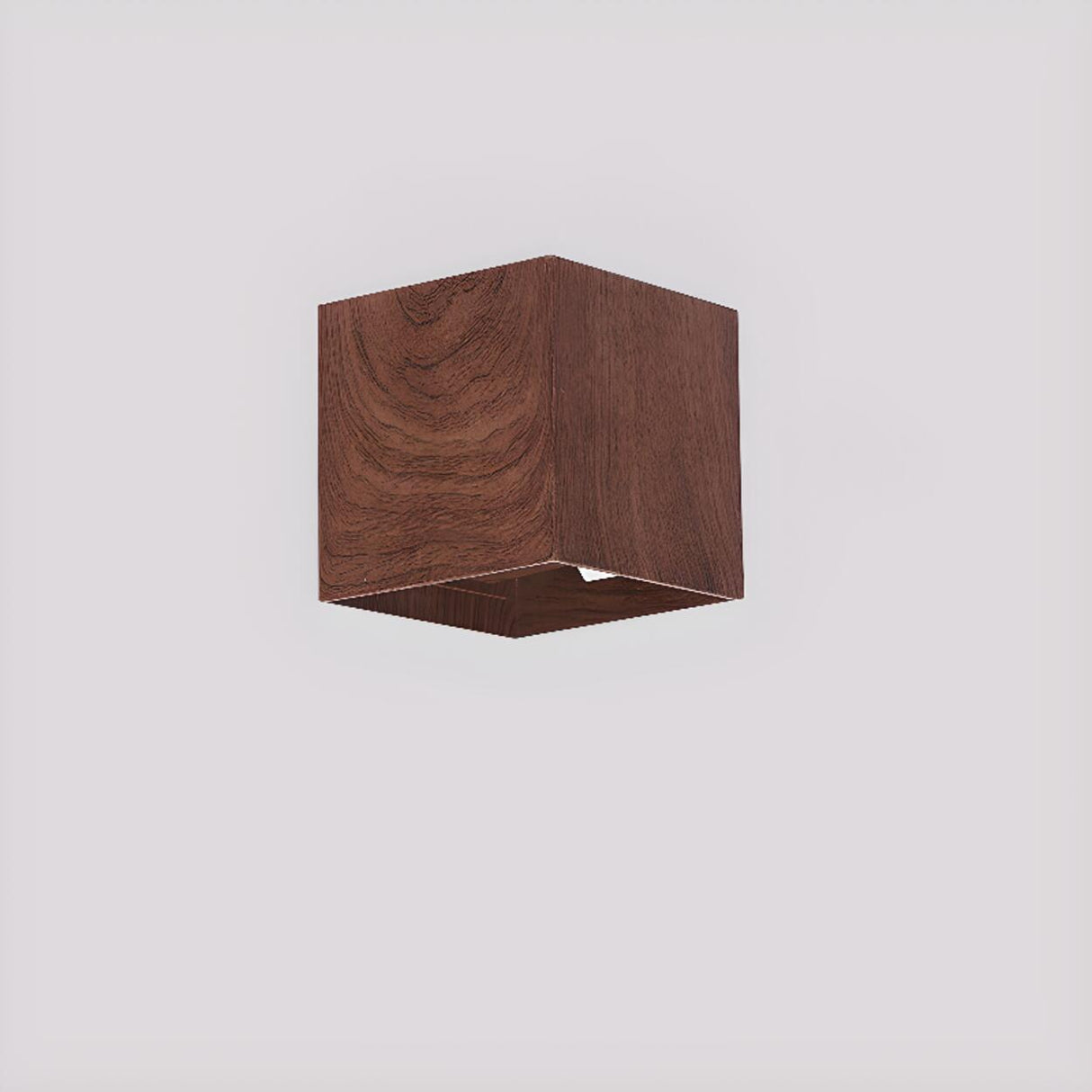 Modern Minimalist Wooden Cube Wall Light Image - 7