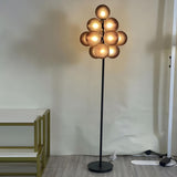 Modern Modish Stellar Grape Metal LED Floor Lamp Image - 3