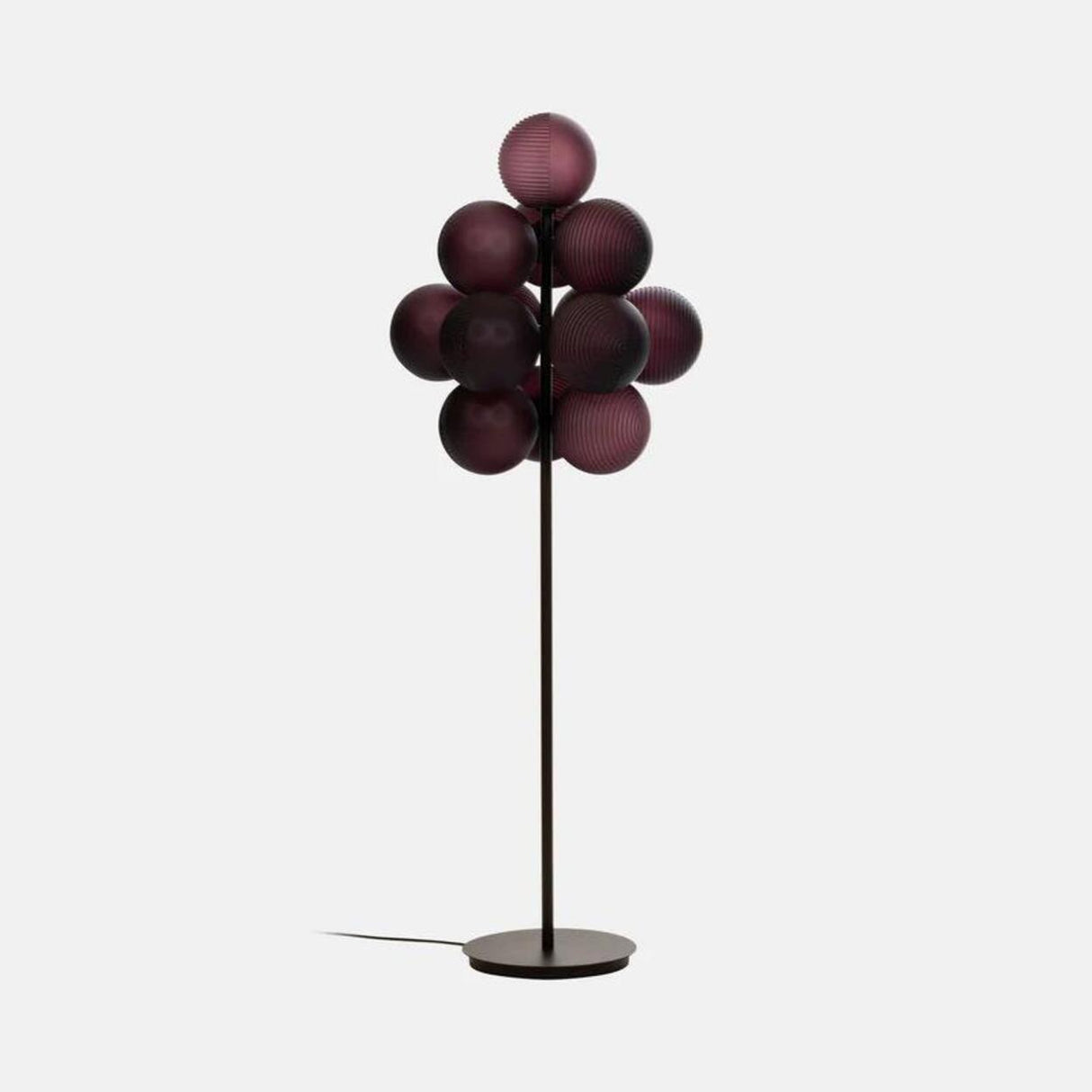 Modern Modish Stellar Grape Metal LED Floor Lamp Image - 8