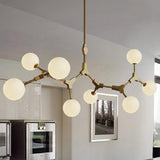 Modern Molecular 8-Light Globe Island Pendant Light Image - 12