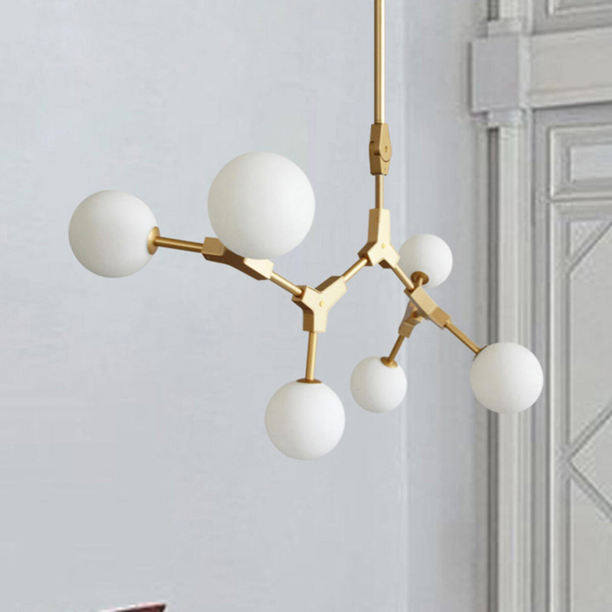 Modern Molecular 8-Light Globe Island Pendant Light Image - 4