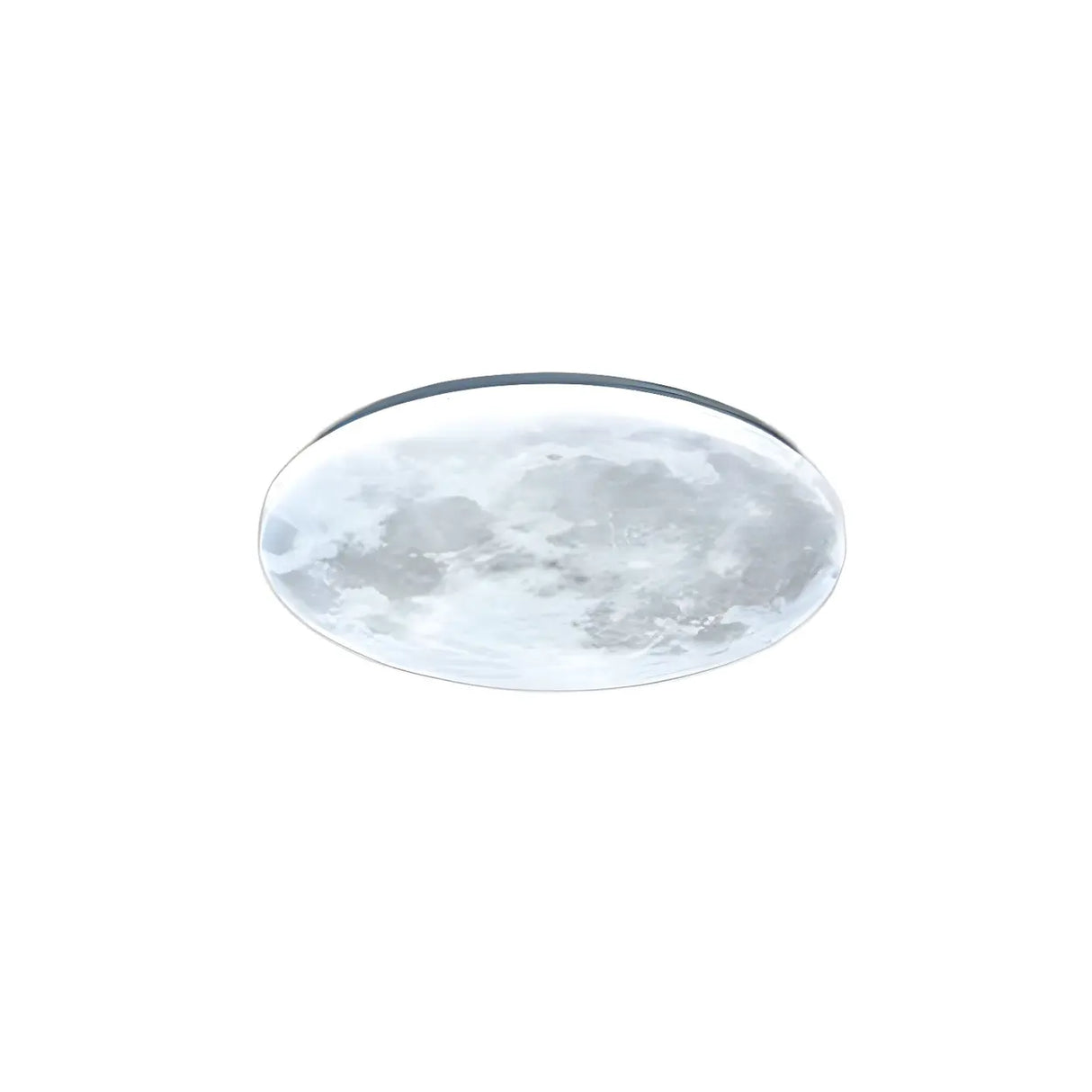 Modern Moon Round Dimmable LED Flush Mount Ceiling Lamp Image - 10