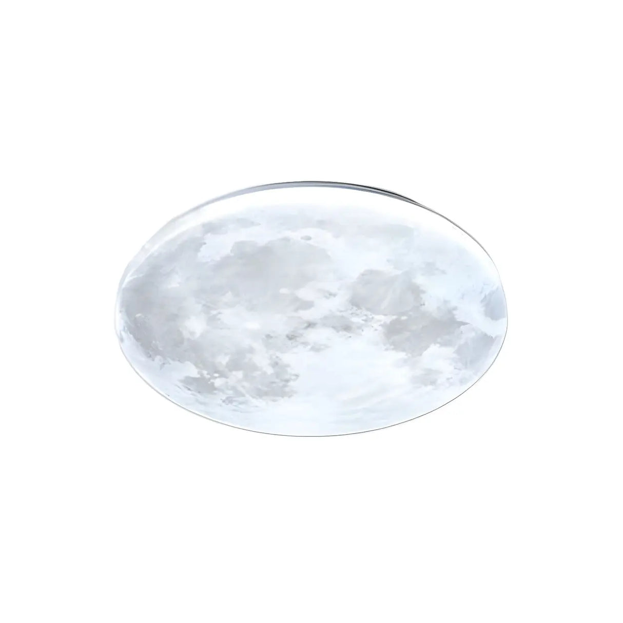 Modern Moon Round Dimmable LED Flush Mount Ceiling Lamp Image - 11