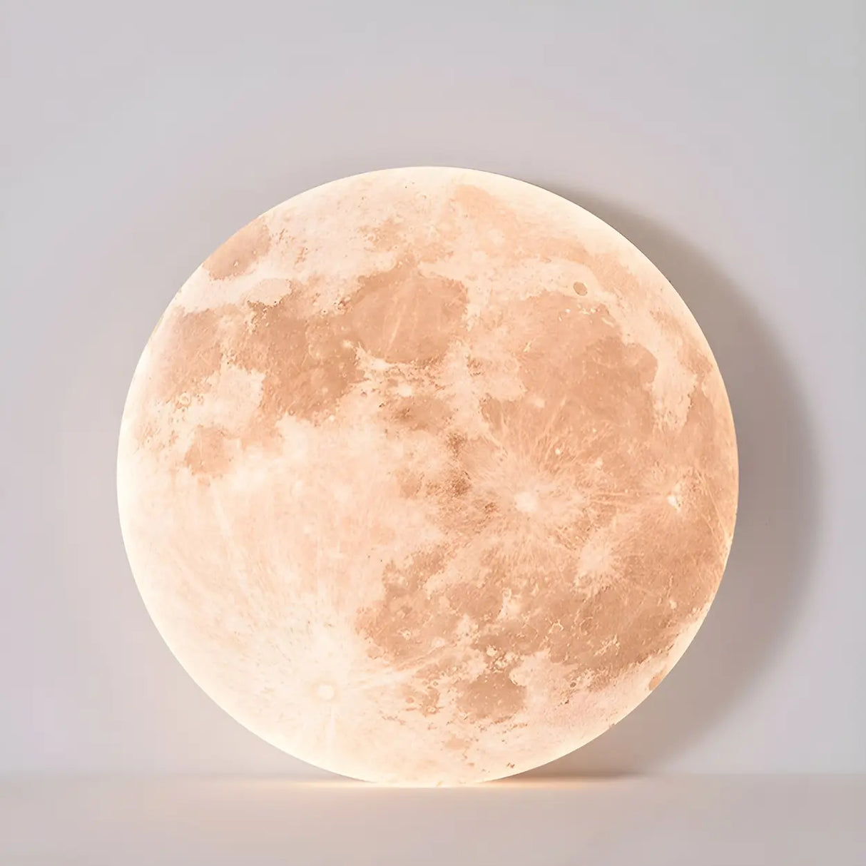 Modern Moon Round Dimmable LED Flush Mount Ceiling Lamp Image - 15