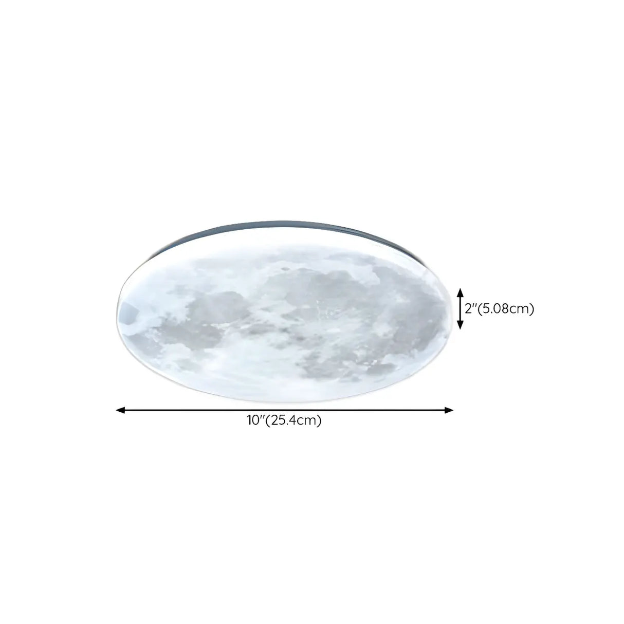 Modern Moon Round Dimmable LED Flush Mount Ceiling Lamp 