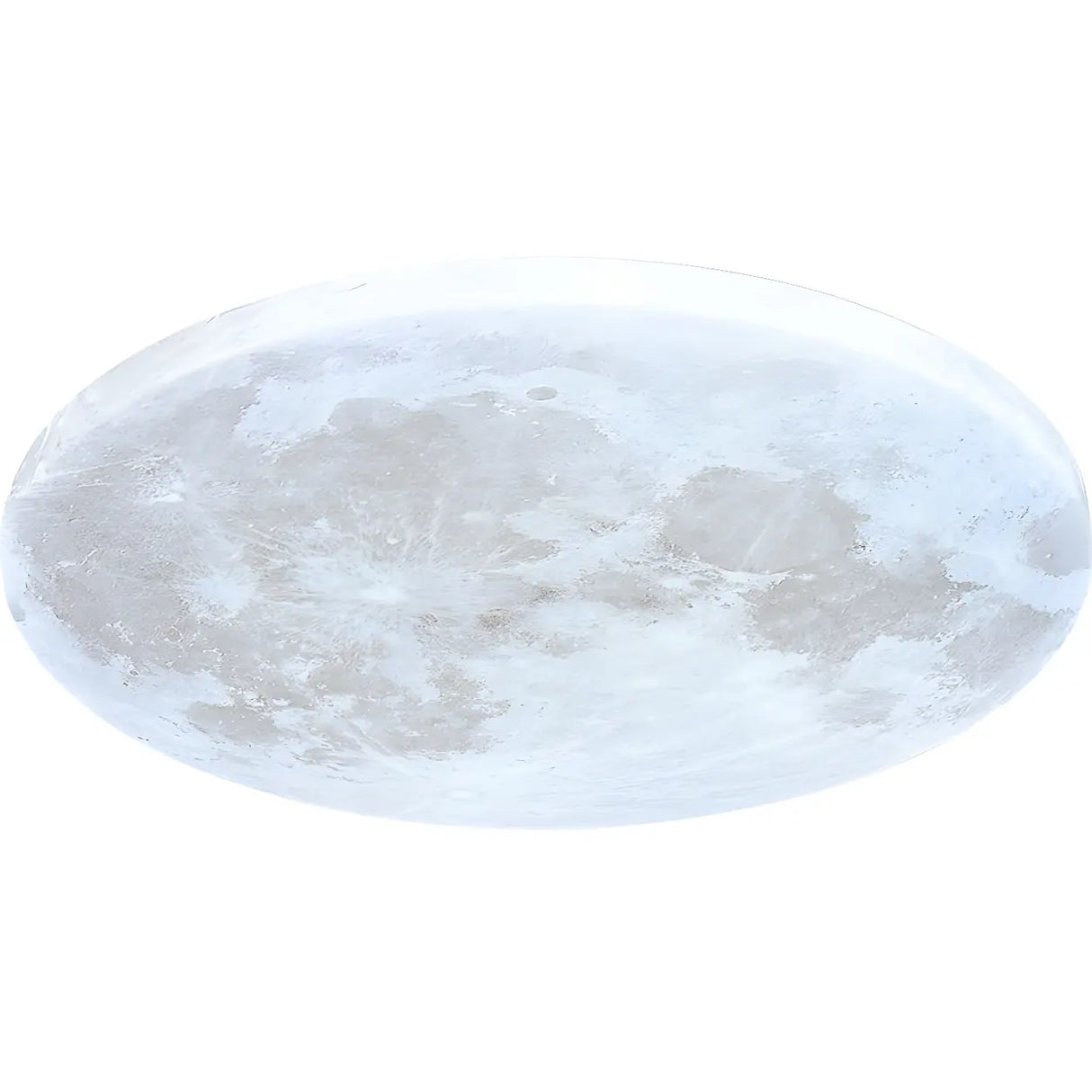 Modern Moon Round Dimmable LED Flush Mount Ceiling Lamp Image - 9