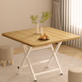 Modern Multi Color Square Foldable Wood Kitchen Dining Table Image - 4