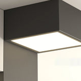 Black White Multi-Cube LED Flush Mount Ceiling Light Image - 11