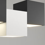 Black White Multi-Cube LED Flush Mount Ceiling Light Image - 13