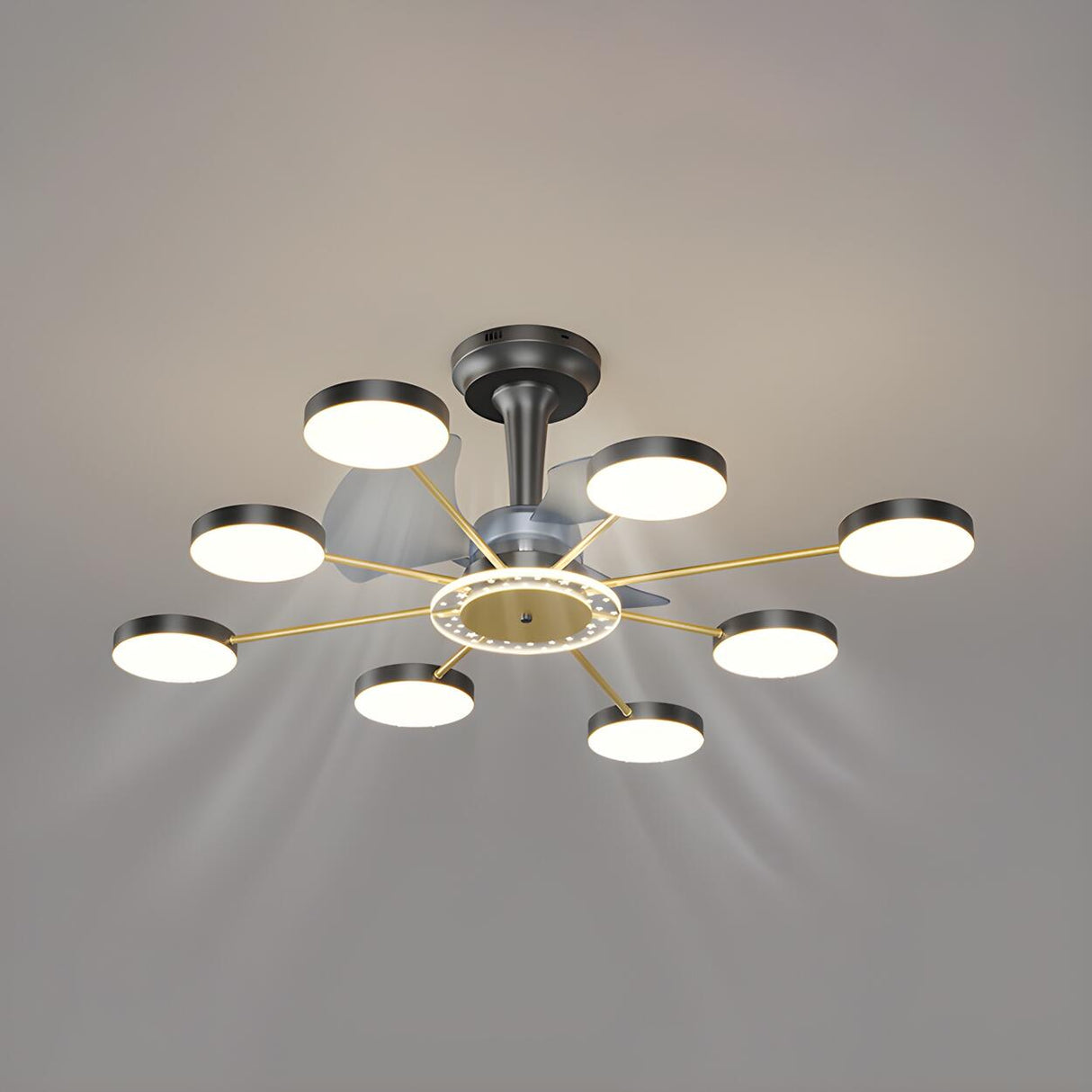 Modern Multi-Light Starburst LED Ceiling Fan Lights Image - 7