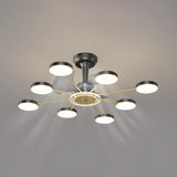 Modern Multi-Light Starburst LED Ceiling Fan Lights Image - 7