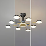 Modern Multi-Light Starburst LED Ceiling Fan Lights Image - 9